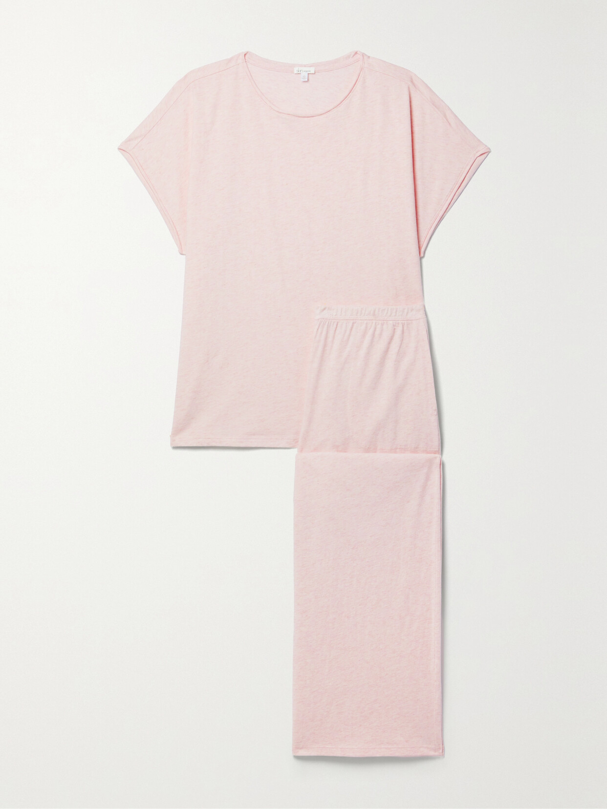 Skin - Cheyenne And Christine Organic Cotton-jersey Pajama Set - Pink