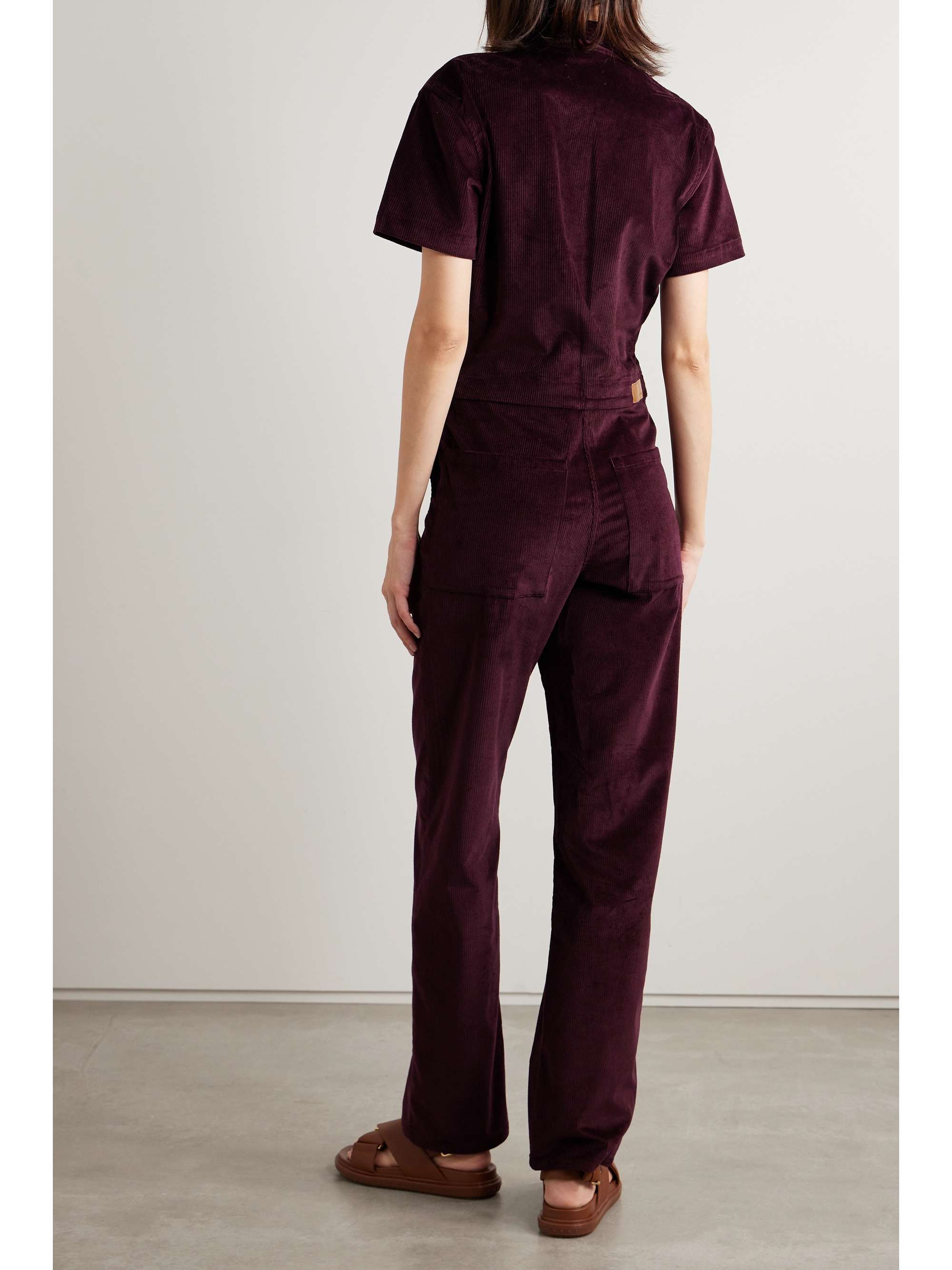 RIVET UTILITY + NET SUSTAIN Work cotton-blend twill jumpsuit