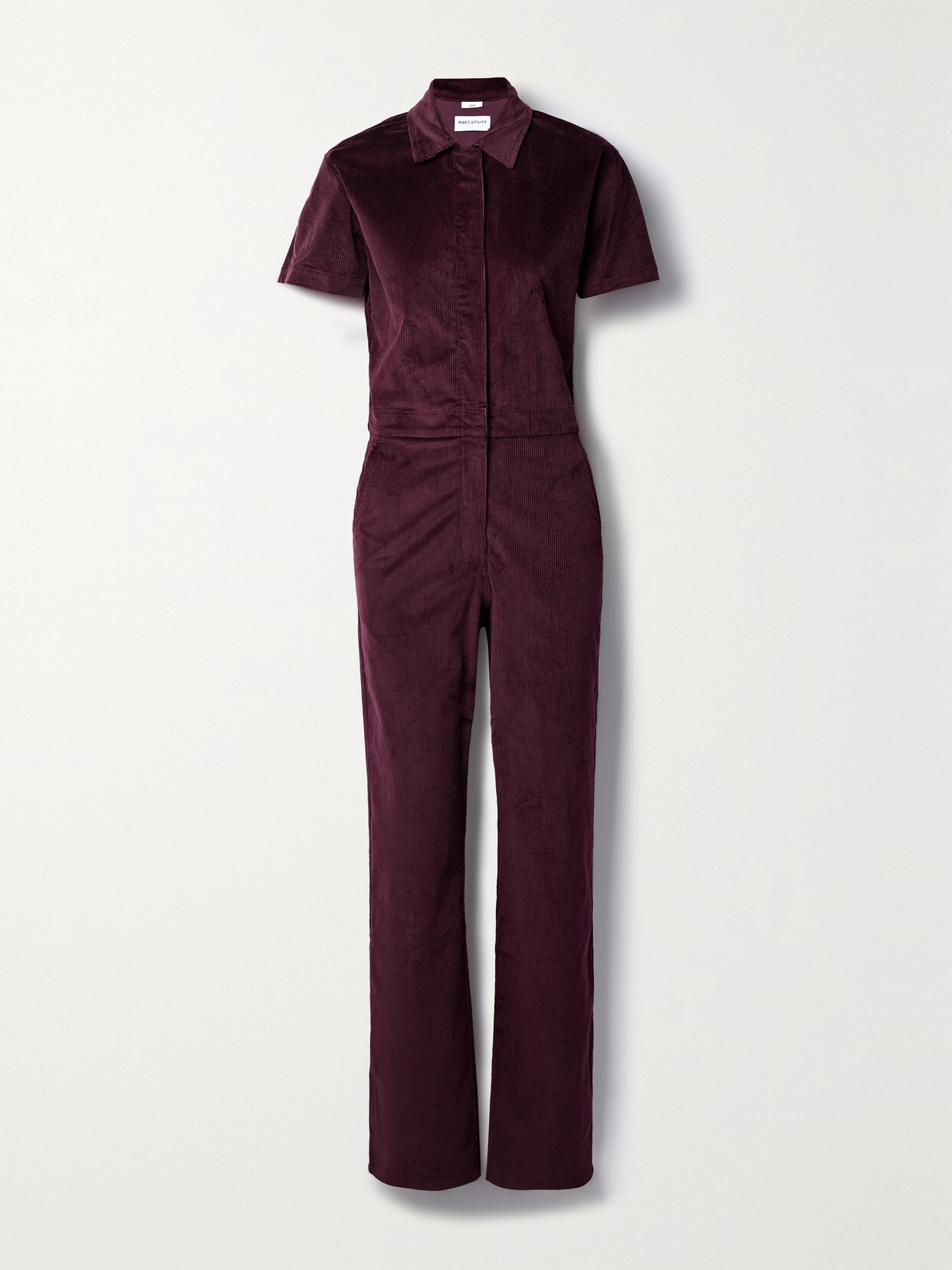 Rivet Utility - Icon Cotton-blend Corduroy Jumpsuit - Burgundy