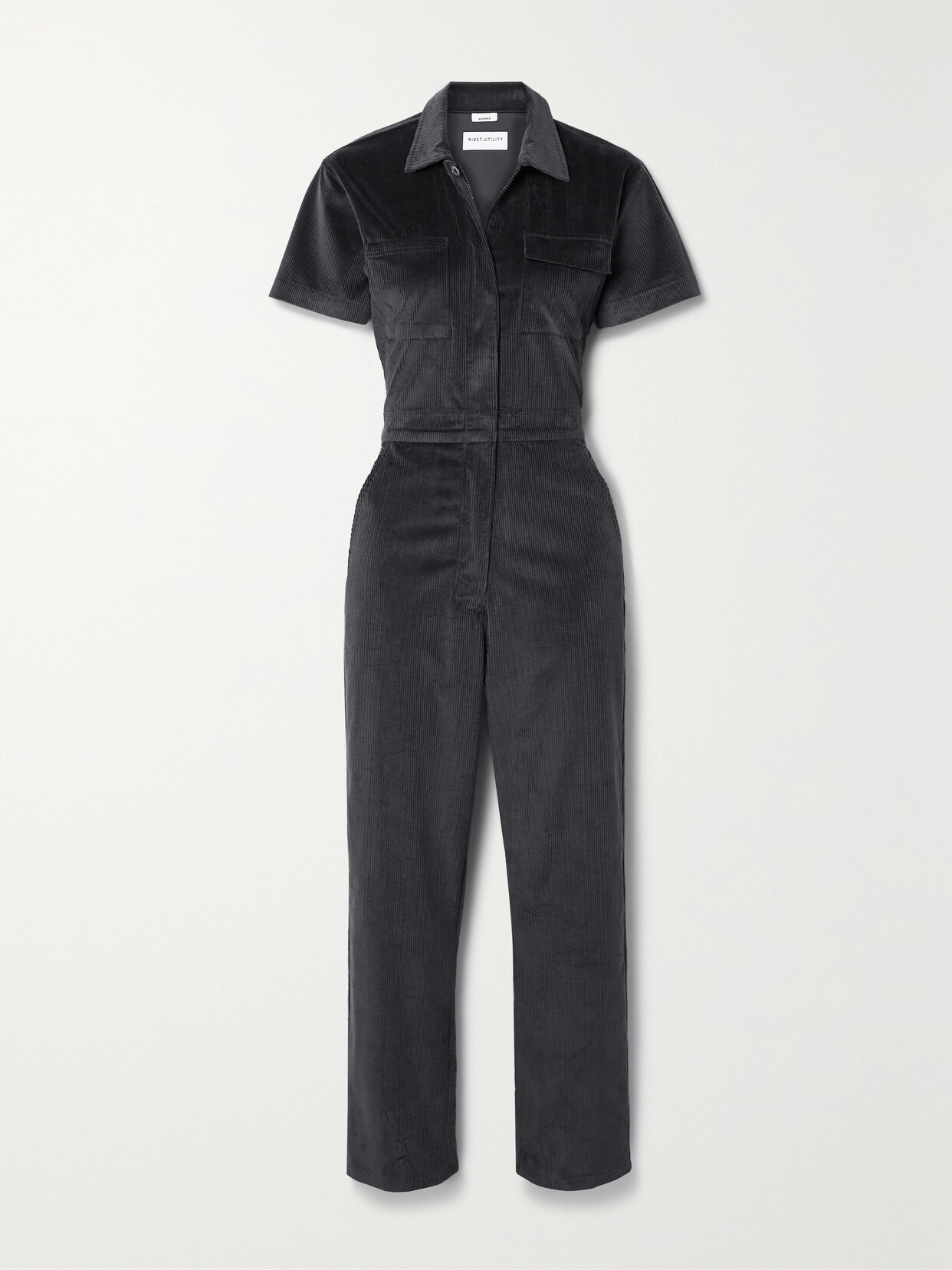 Rivet Utility - + Net Sustain Worker Cotton-blend Corduroy Jumpsuit - Blue