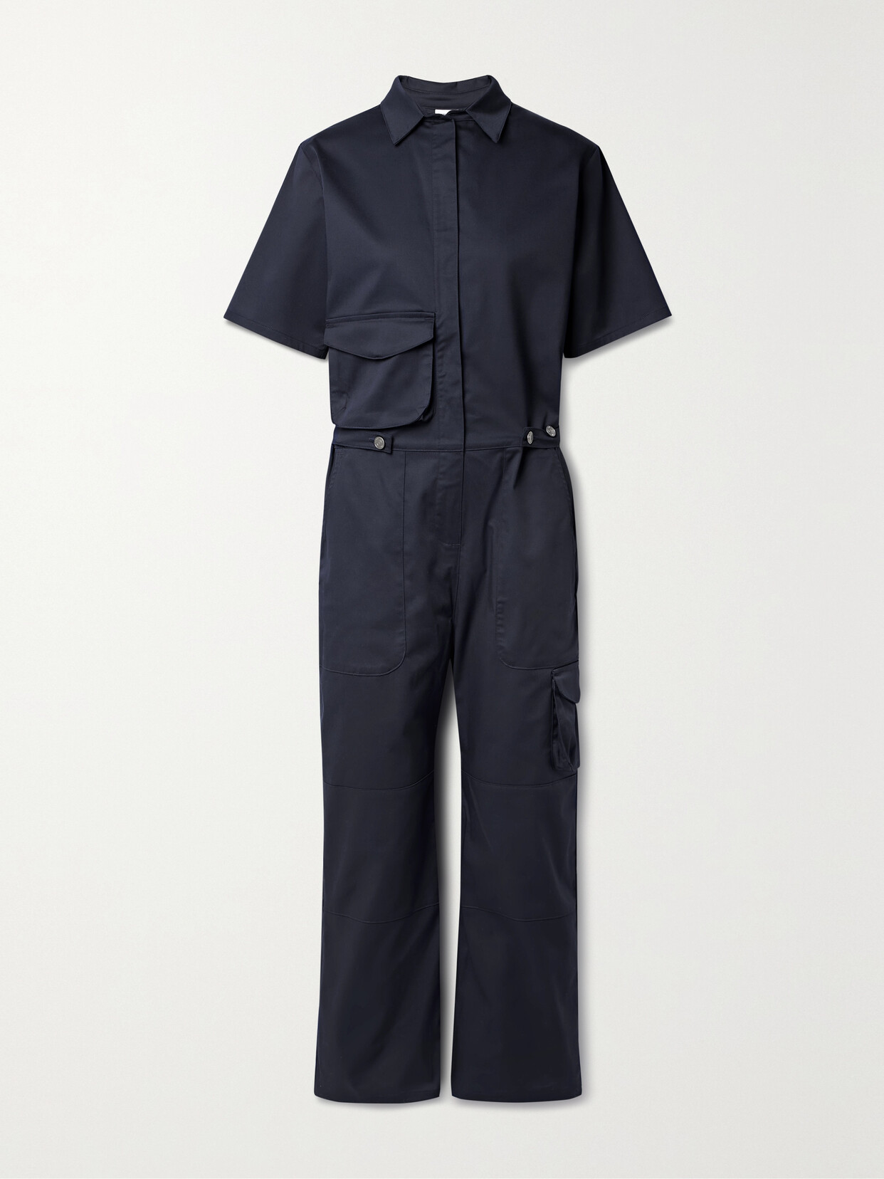 Rivet Utility Jetsetter Twill Jumpsuit In Blue