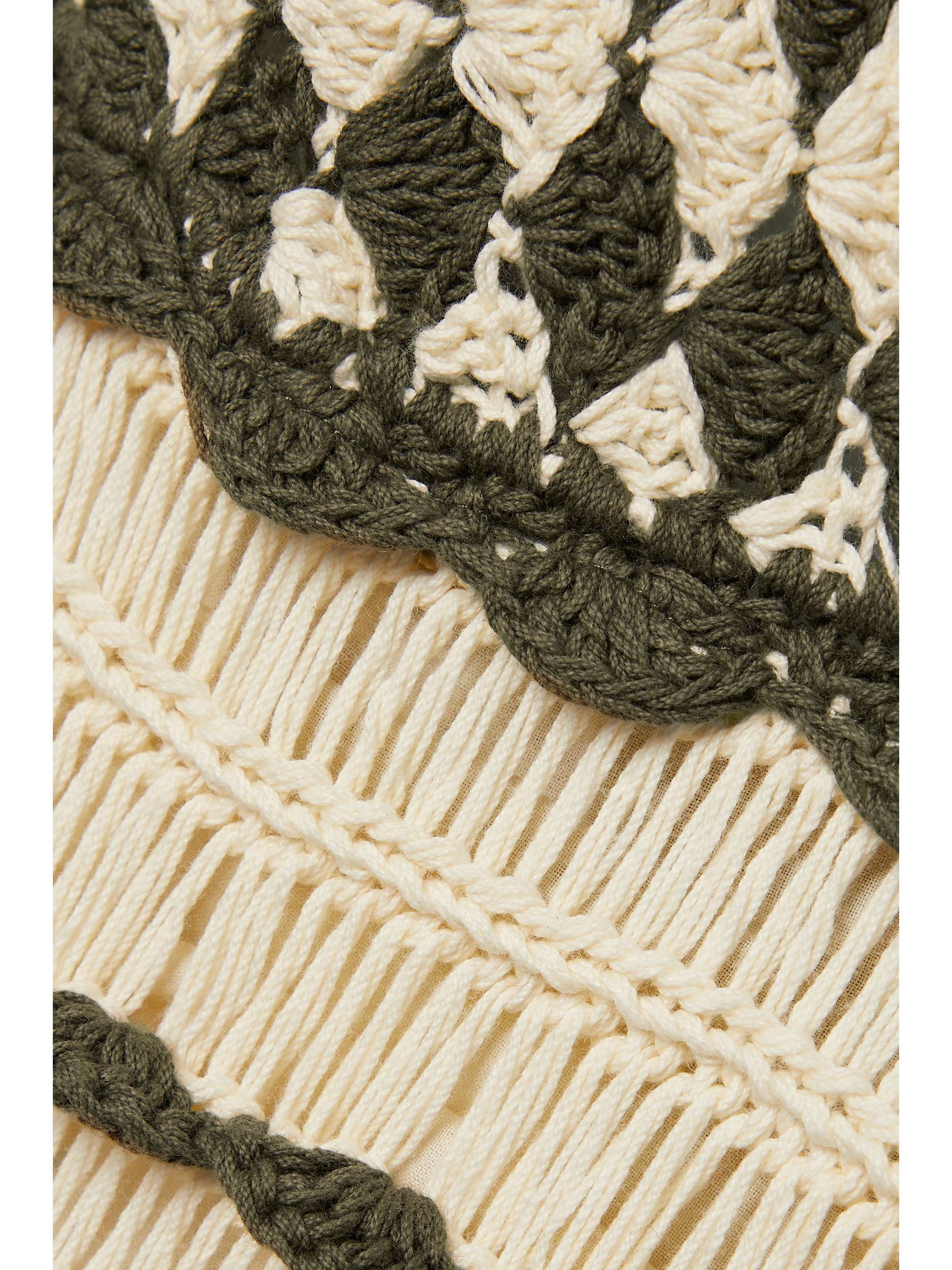 ZIMMERMANN Devi ruffled crocheted cotton midi dress