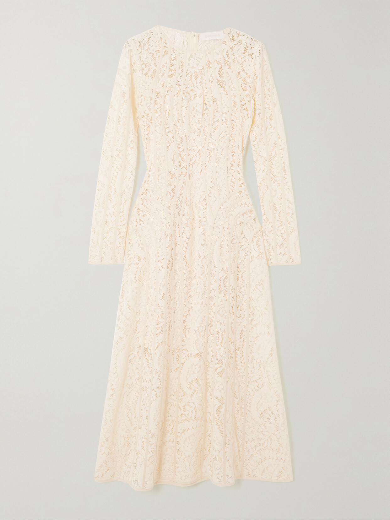 Zimmermann Devi Cotton-blend Guipure Lace Midi Dress - Cream