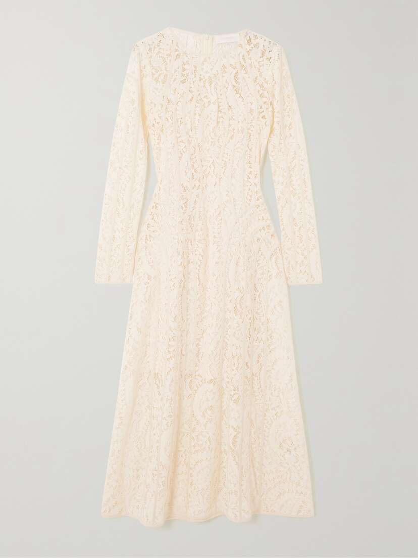 Zimmermann Devi Cotton-blend Guipure Lace Midi Dress