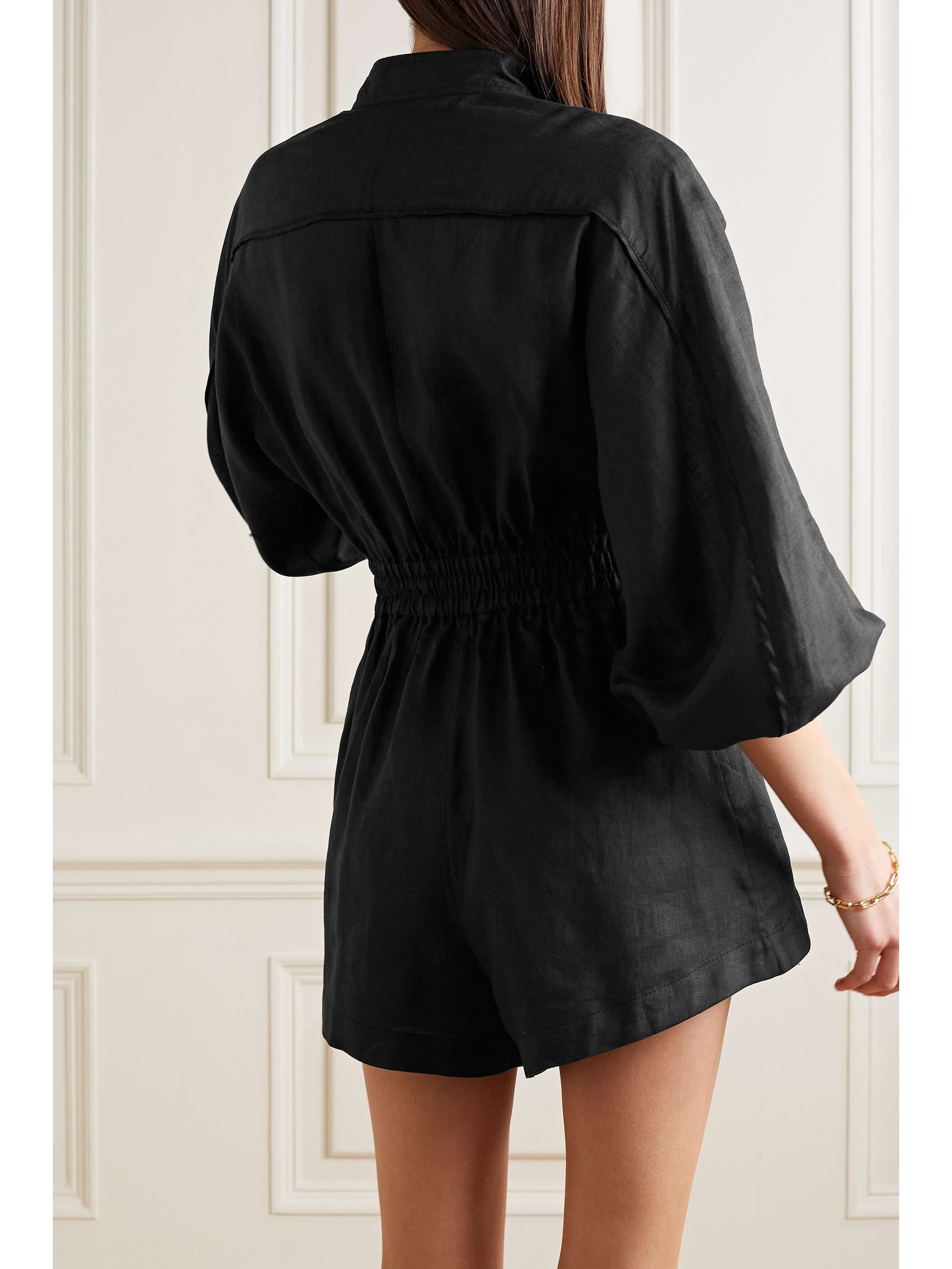 ZIMMERMANN Devi belted linen playsuit