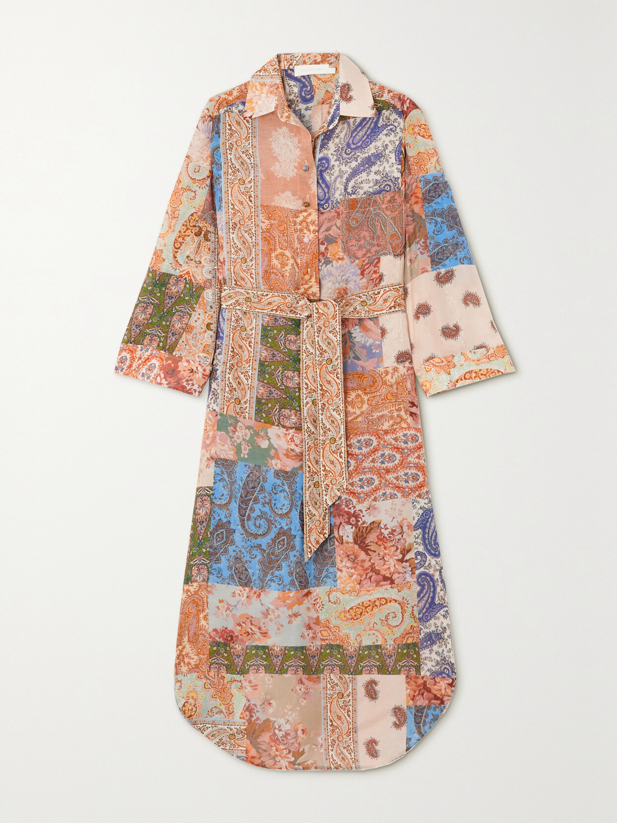 Zimmermann Devi Midi Silk Dress In Pink