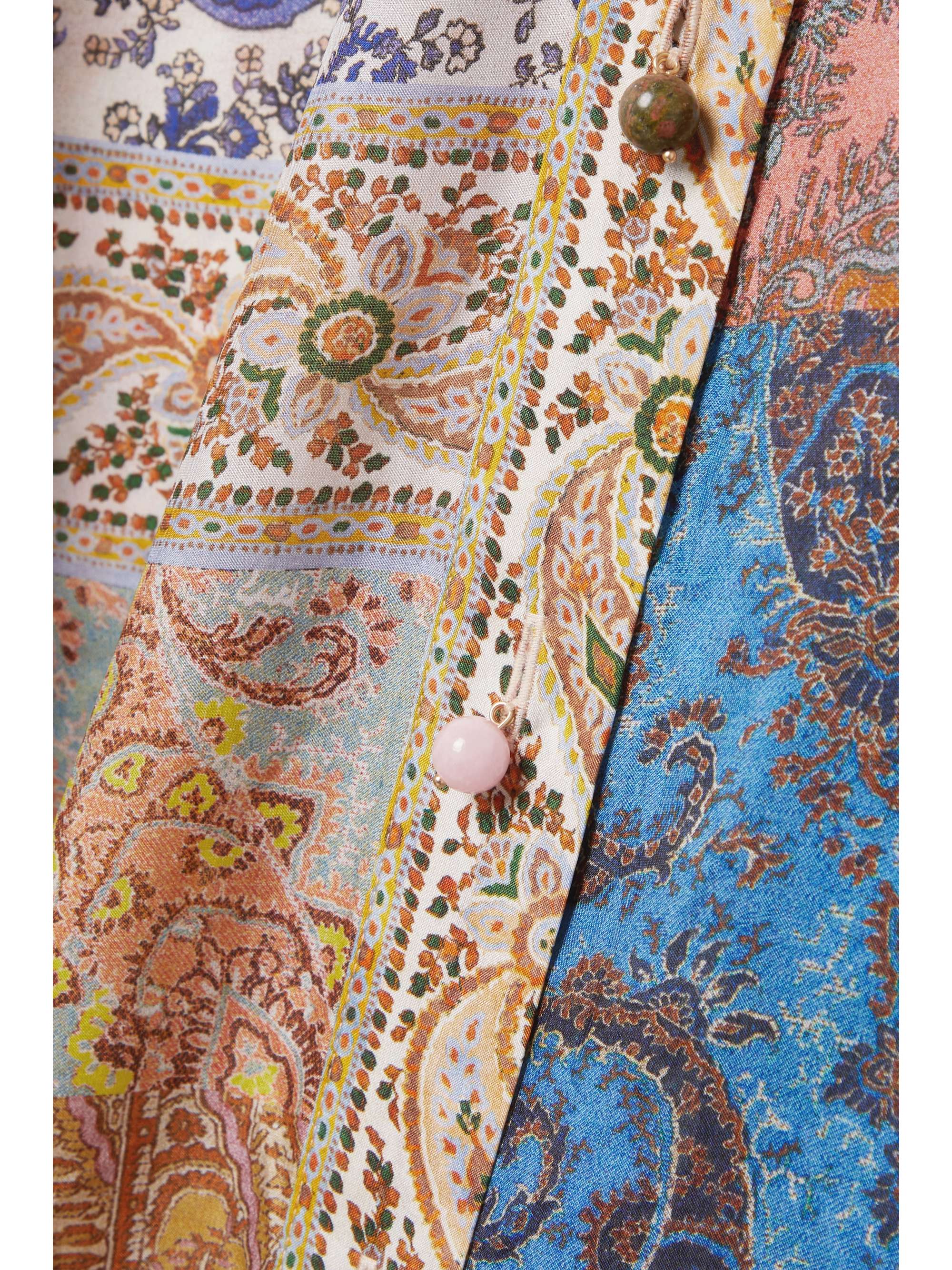 ZIMMERMANN Davi patchwork paisley-print silk shirt
