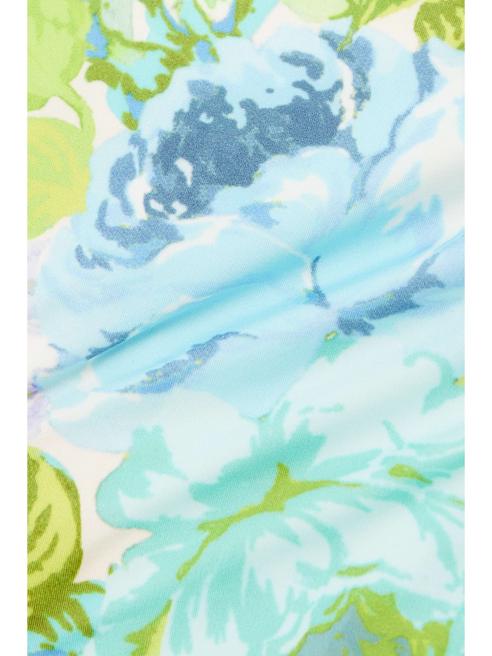ZIMMERMANN Raie floral-print halterneck triangle bikini