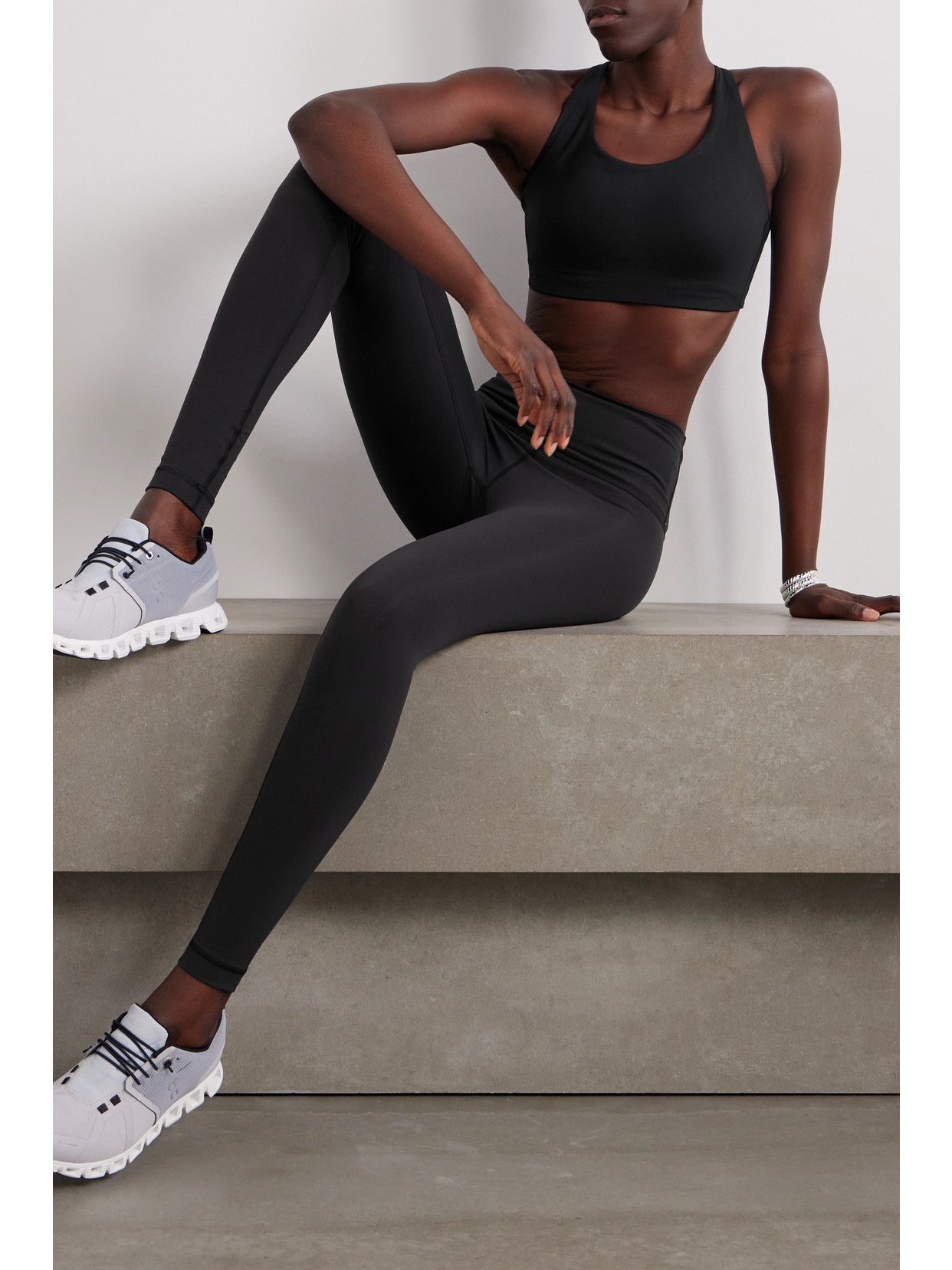 Shop Lululemon Train Stretch Sports Bra In Black