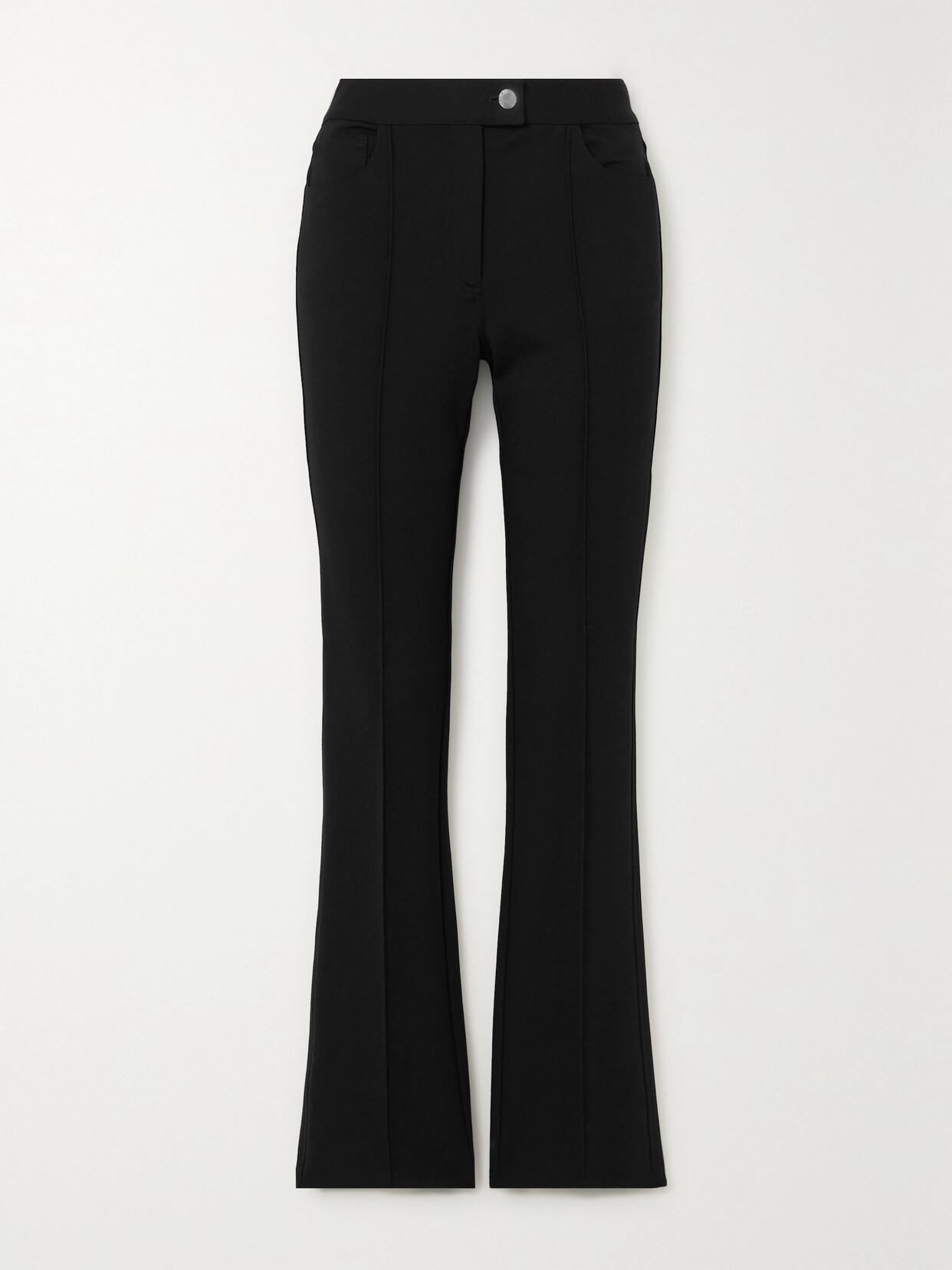 Helmut Lang - Pleated Stretch-ponte Slim-leg Pants - Black