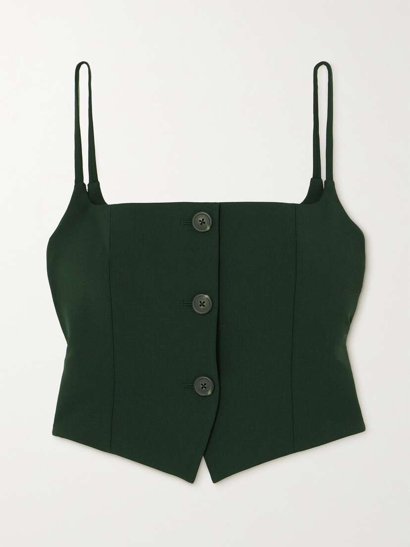 Helmut Lang Cropped Twill Top