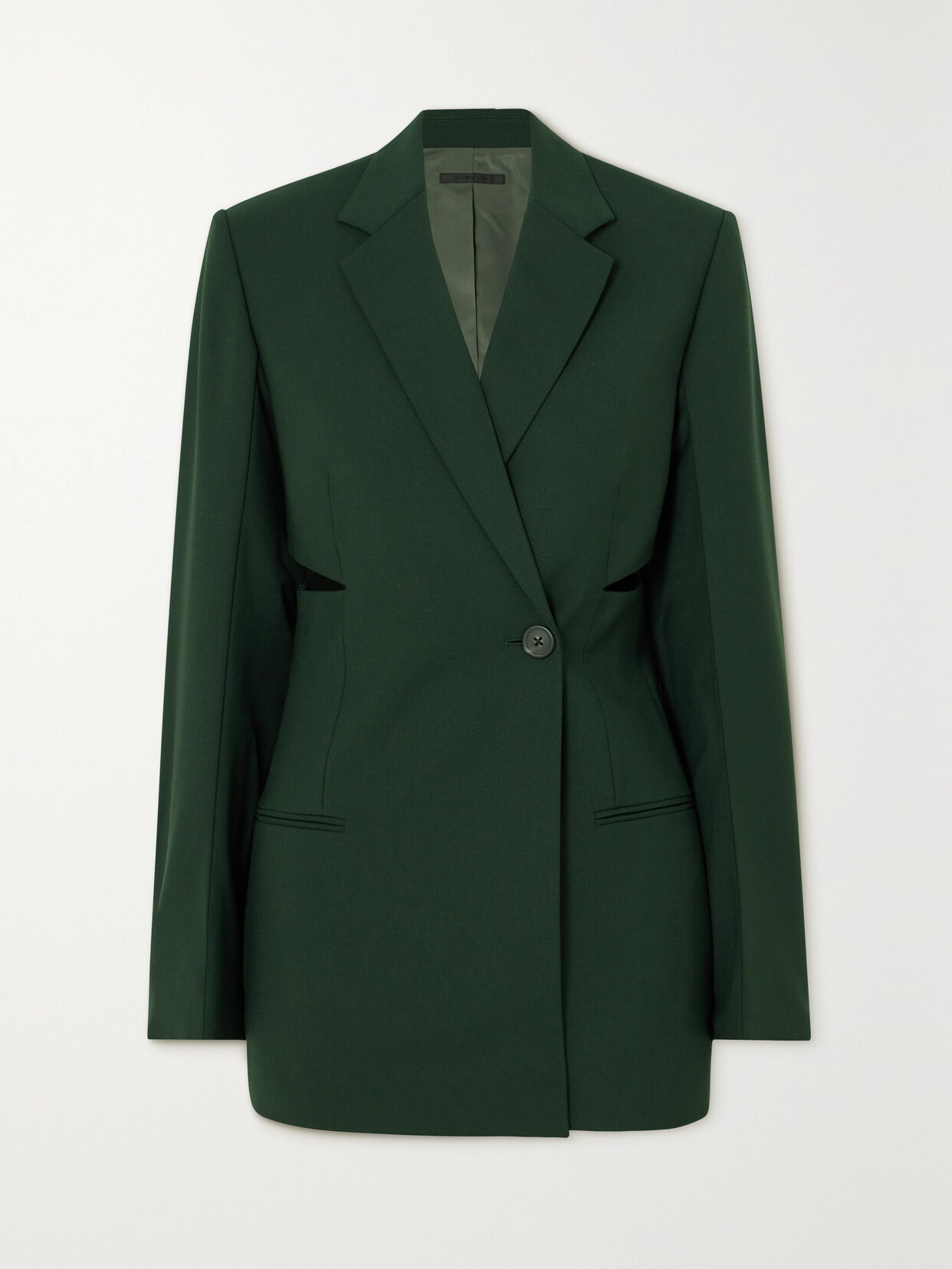 Helmut Lang - Slash Double-breasted Cutout Stretch-twill Blazer - Green