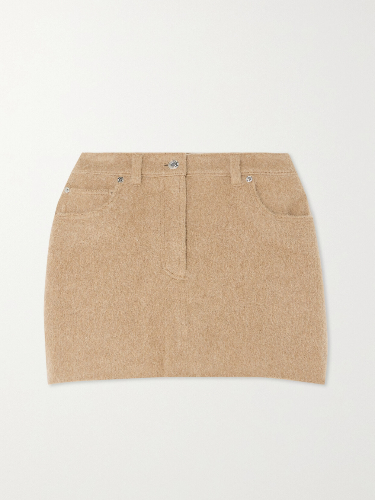 Helmut Lang - Wool-blend Mini Skirt - Brown