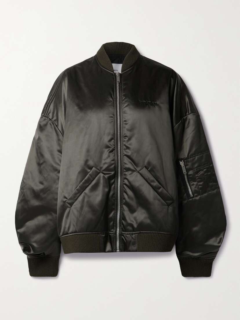 HALFBOY Oversized Embroidered Padded Shell Bomber Jacket