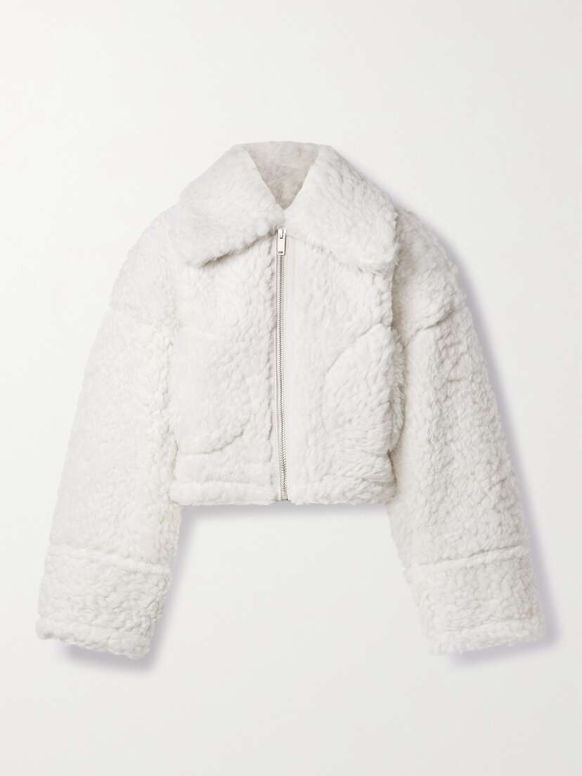 HALFBOY Cropped Shearling Jacket