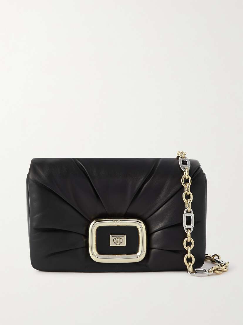 Roger Vivier Vic' Choc Me Padded Leather Shoulder Bag