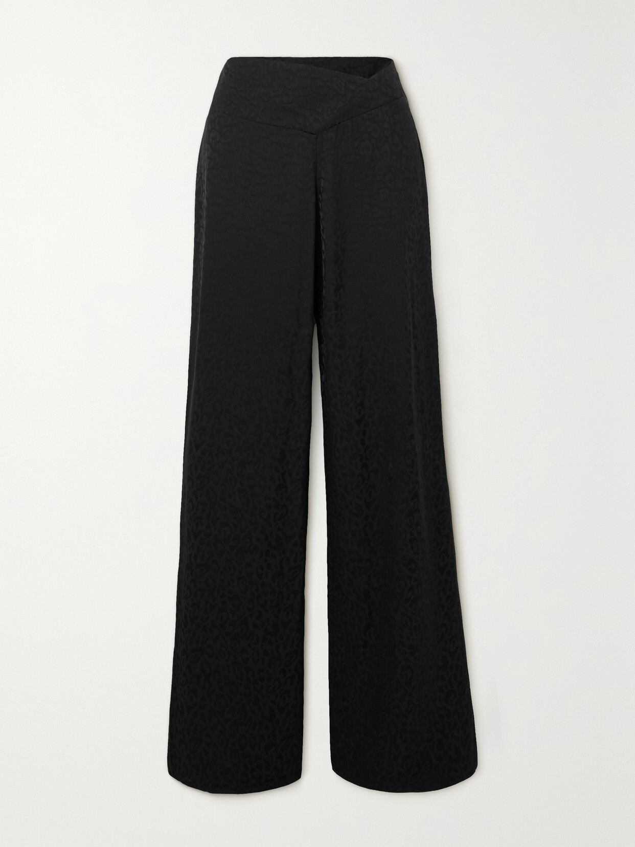 Johanna Ortiz Animal Totem Satin-jacquard Pants - Black