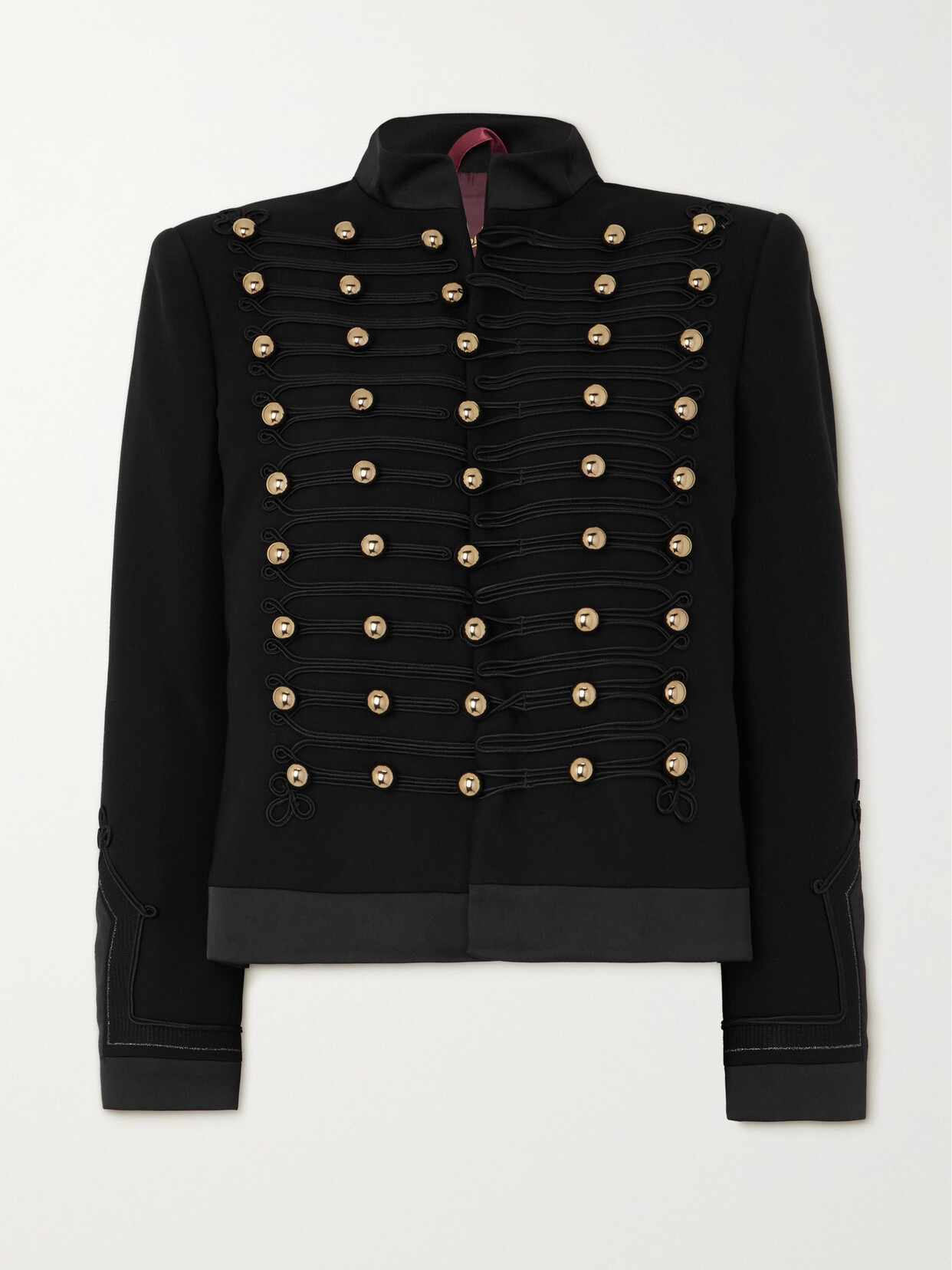 Johanna Ortiz - No Expectation Button-embellished Embroidered Ponte Jacket - Black