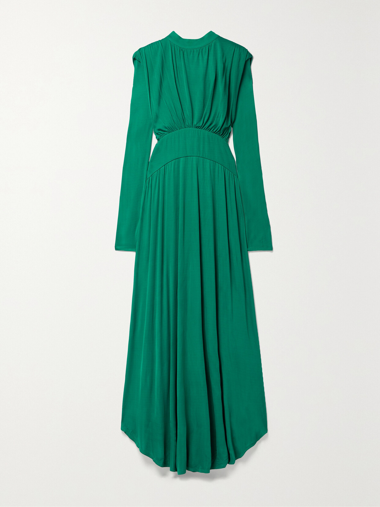 Farm Rio Cutout Gathered Jersey Maxi Dress