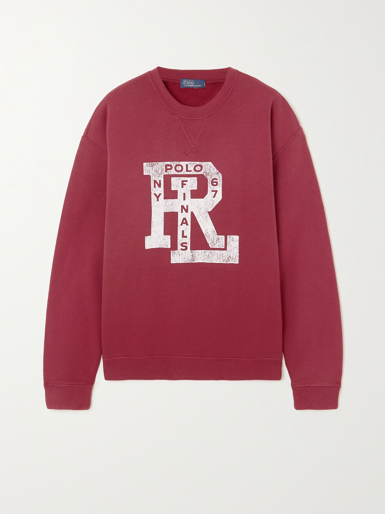 Polo Ralph Lauren - Printed Cotton-blend Jersey Sweatshirt - Burgundy