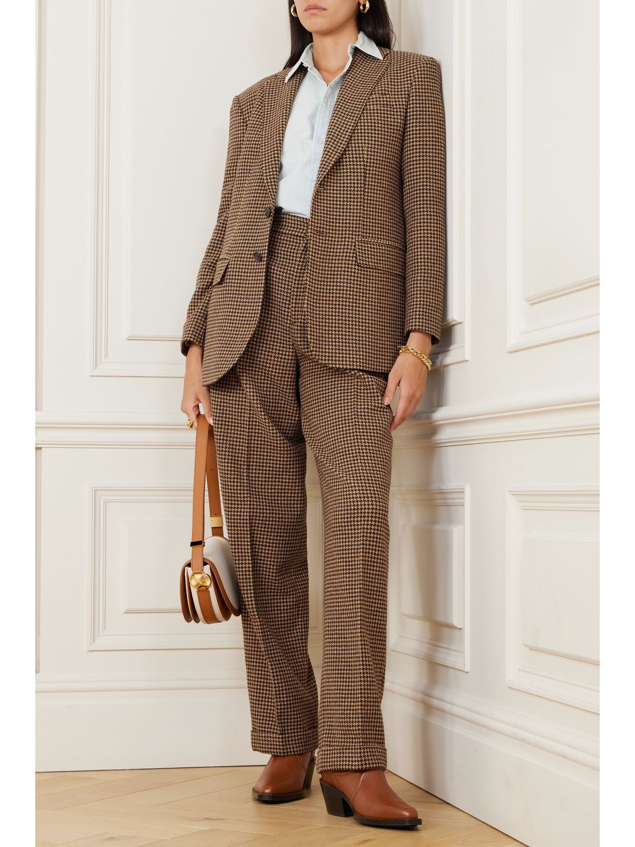 Polo ralph lauren houndstooth tweed sales blazer