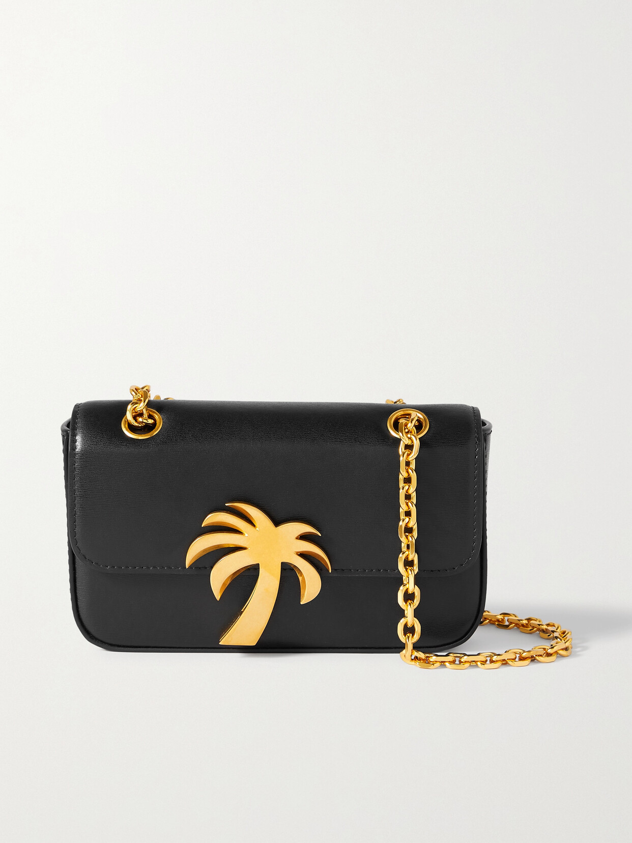 Palm Angels - Palm Bridge Leather Shoulder Bag - Black