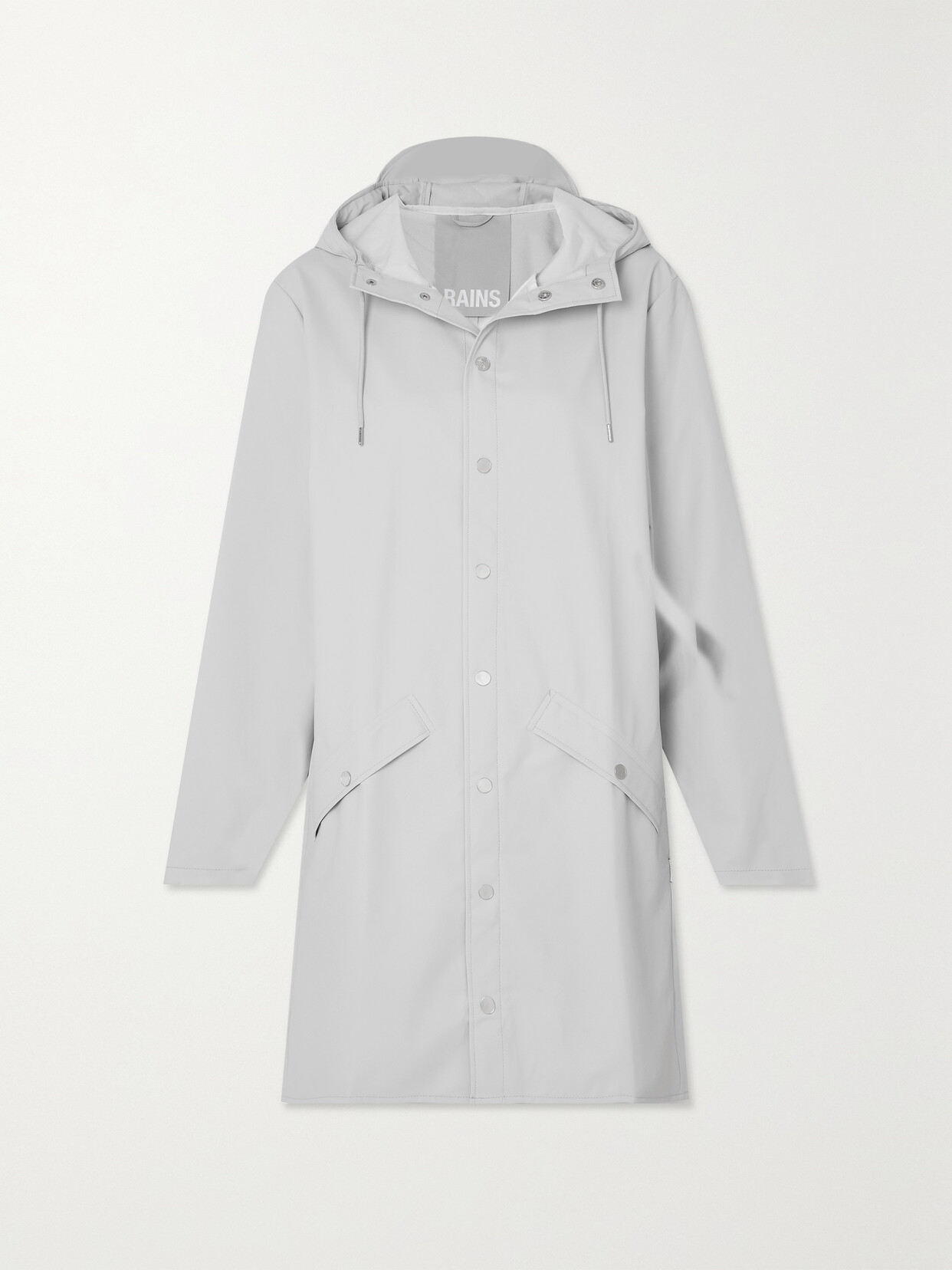 Rains Hooded Coated-shell Jacket In Gray