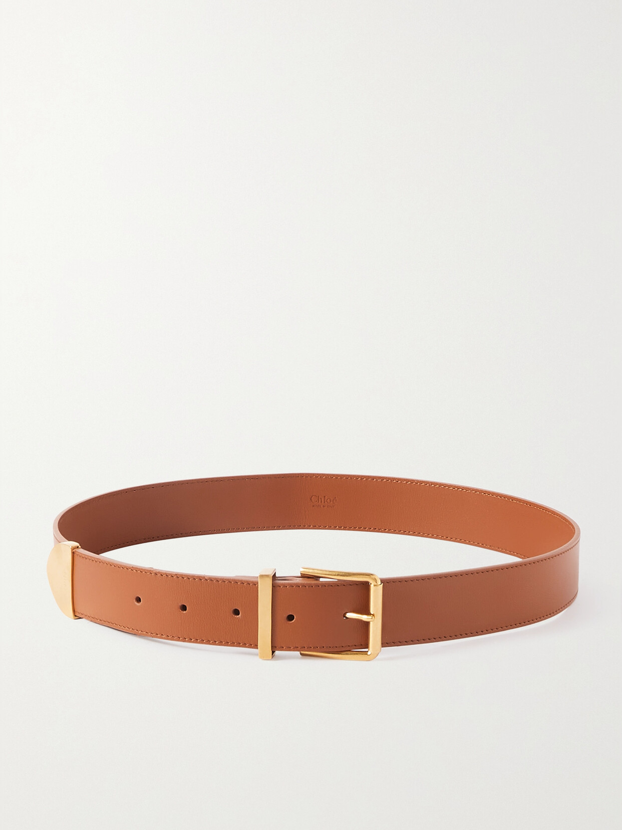 Chloé Rebeca Leather Belt In Brown