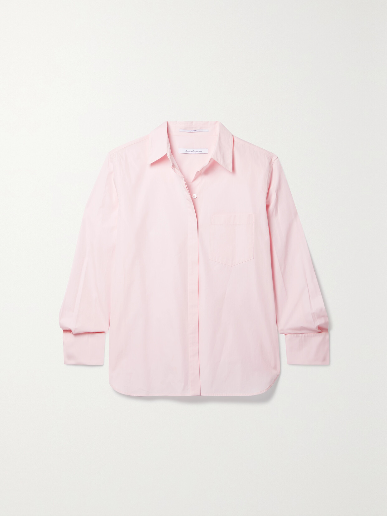 Another Tomorrow - + Net Sustain Organic Cotton-poplin Shirt - Pink