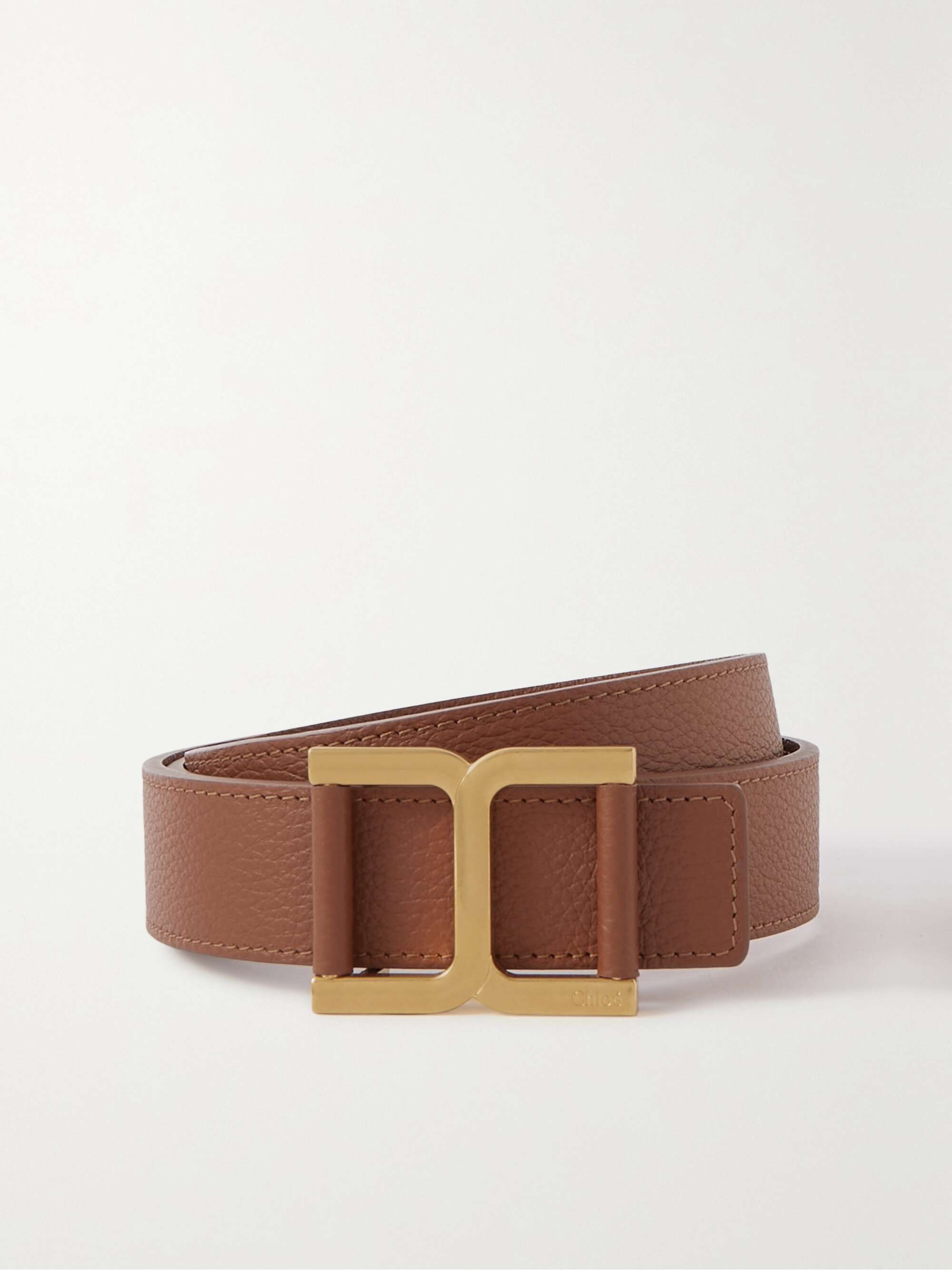 CHLOÉ Marcie textured-leather belt | NET-A-PORTER