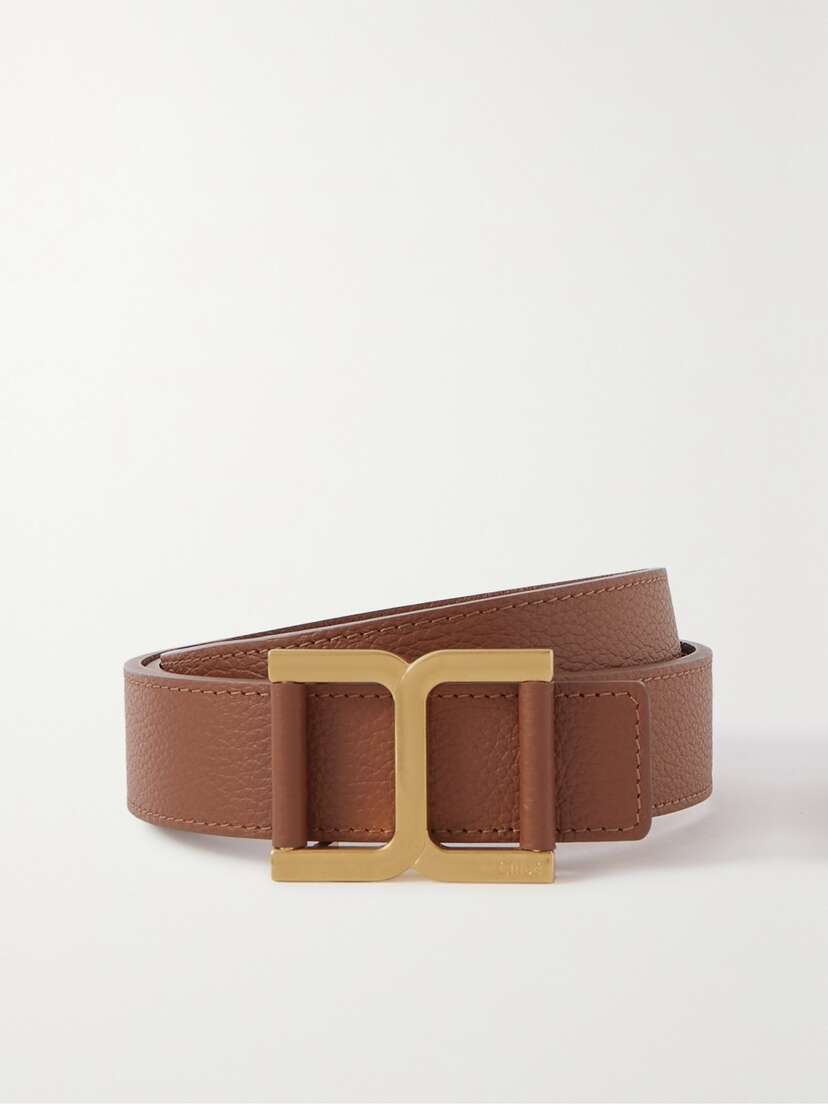 Chloé Marcie Textured-leather Belt