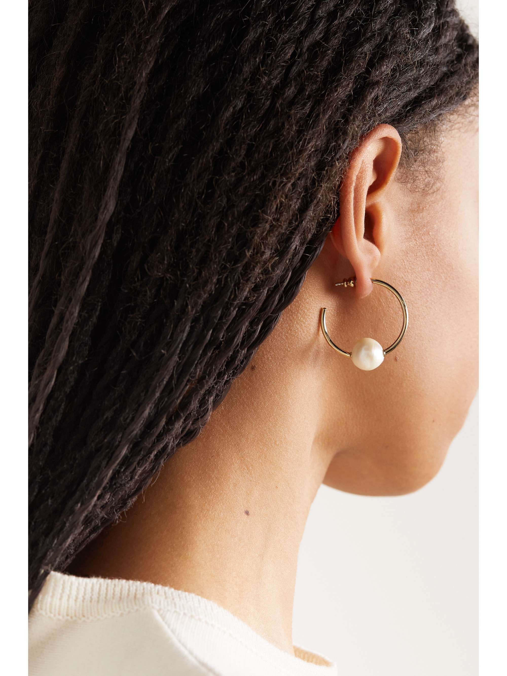 Mother of pearl hoop earrings deals