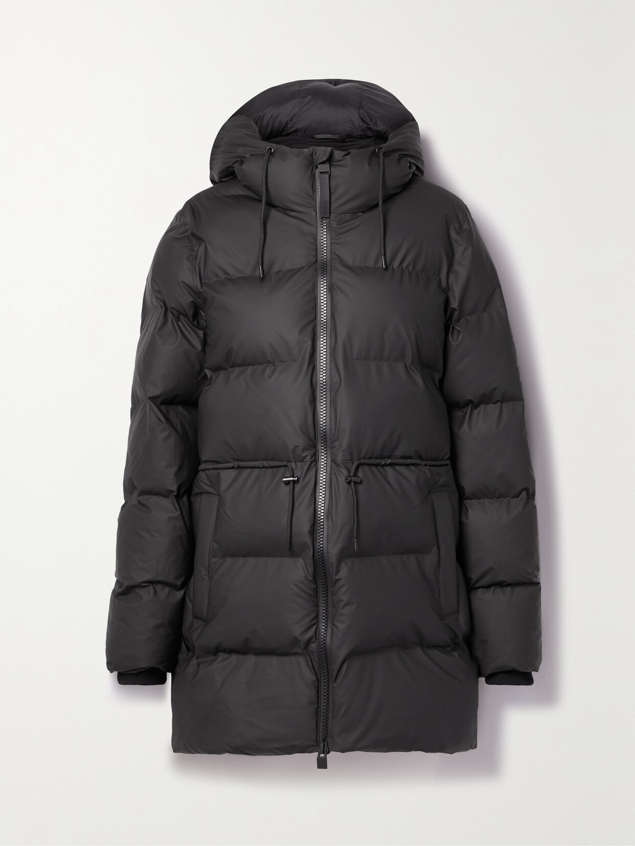 Rains - Alta Hooded Padded Quilted Coated-shell Jacket - Black