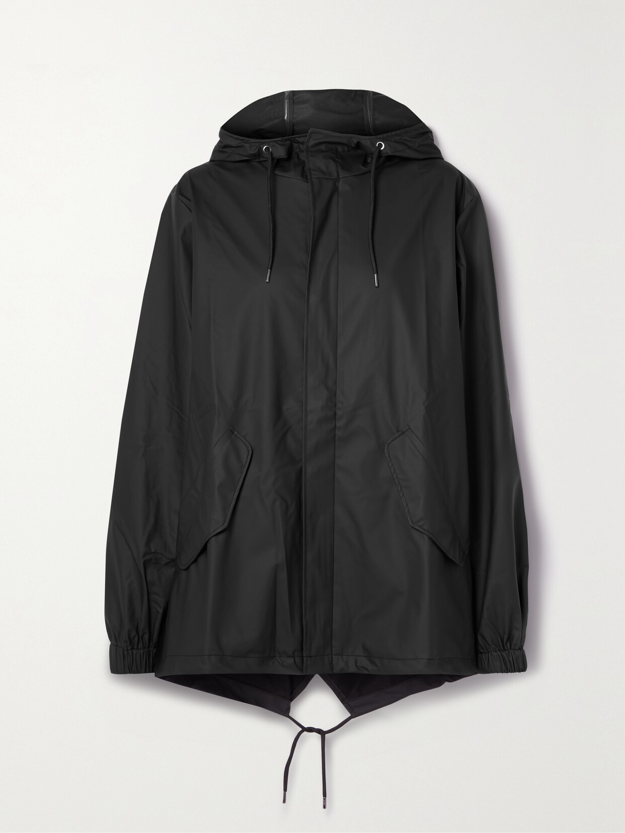 Rains Hooded Coated-shell Jacket - Black