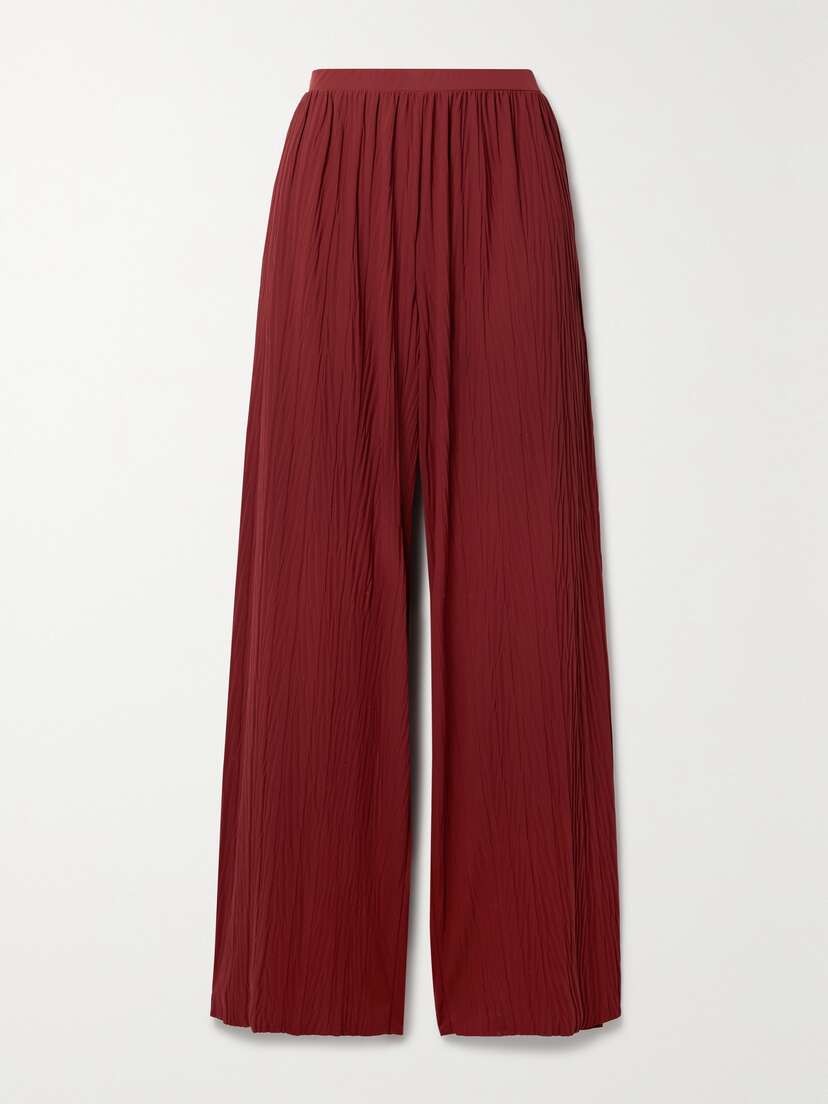 Max Mara Leisure Alfonsa Plissé-crepe Wide-leg Pants