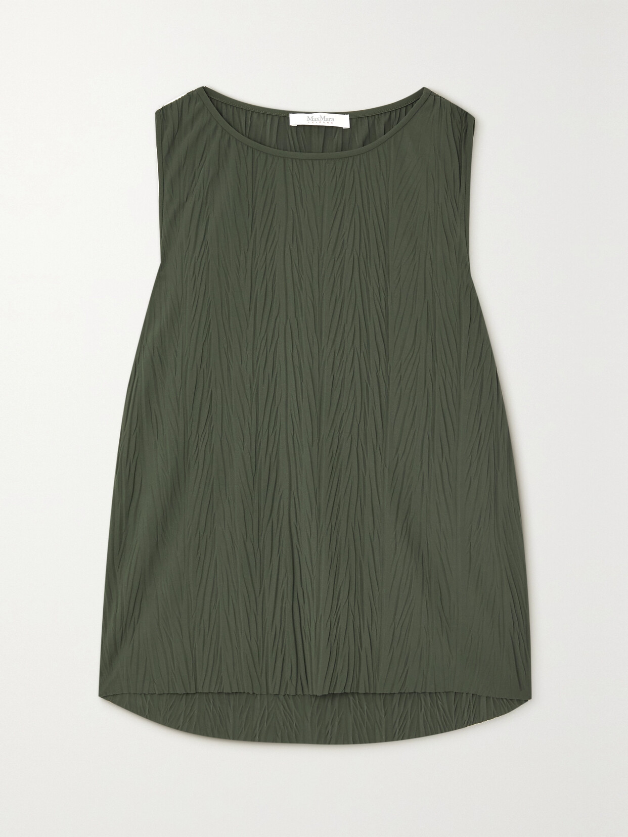 Max Mara - Leisure Dyser Crinkled Plissé-jersey Top - Green