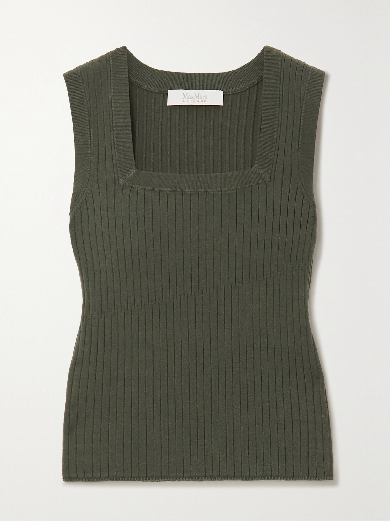 Max Mara - Leisure Efeso Ribbed-knit Tank - Green