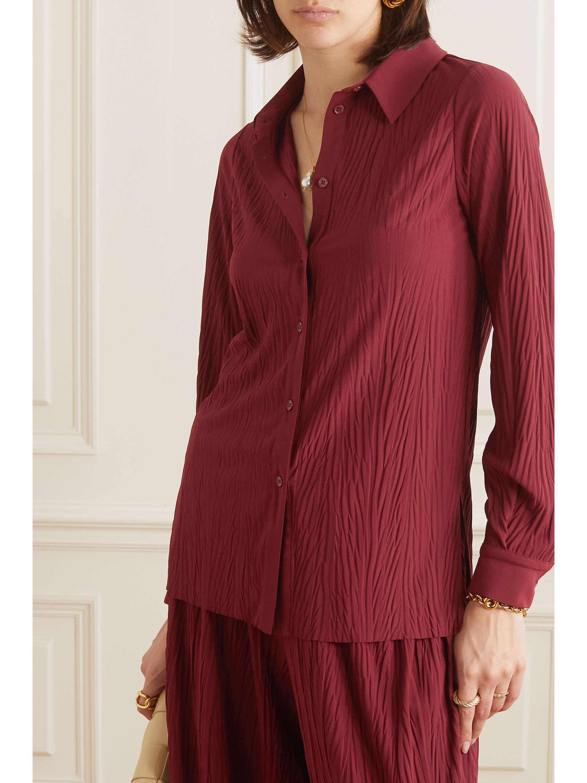 Max Mara Blue Silk Shirt
