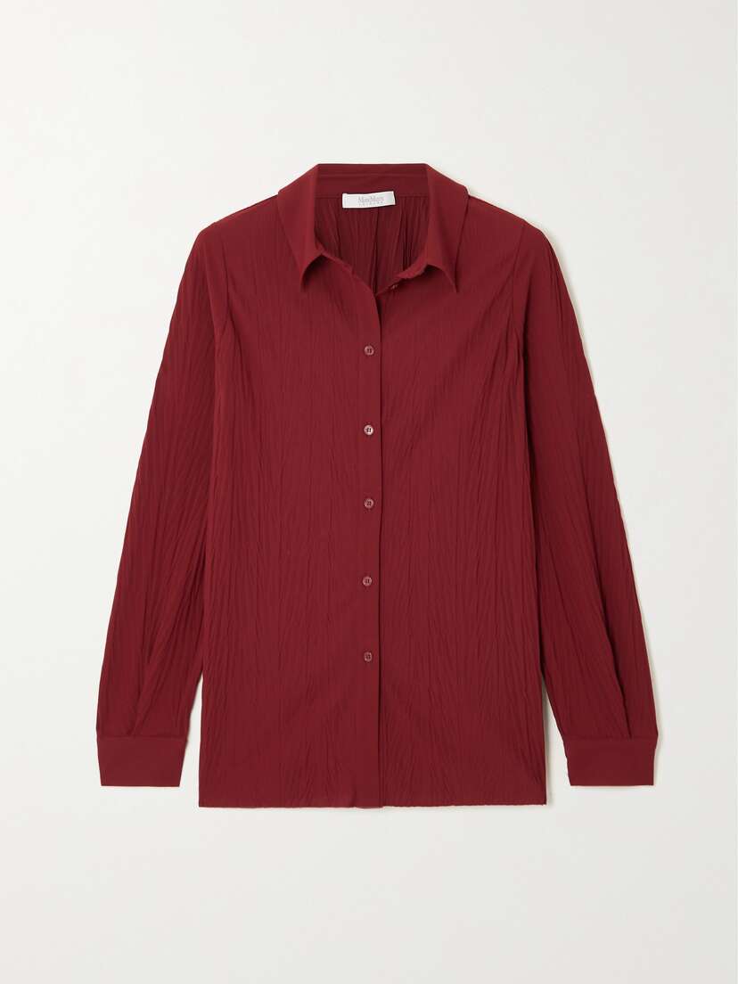 Max Mara Plissé-silk Shirt