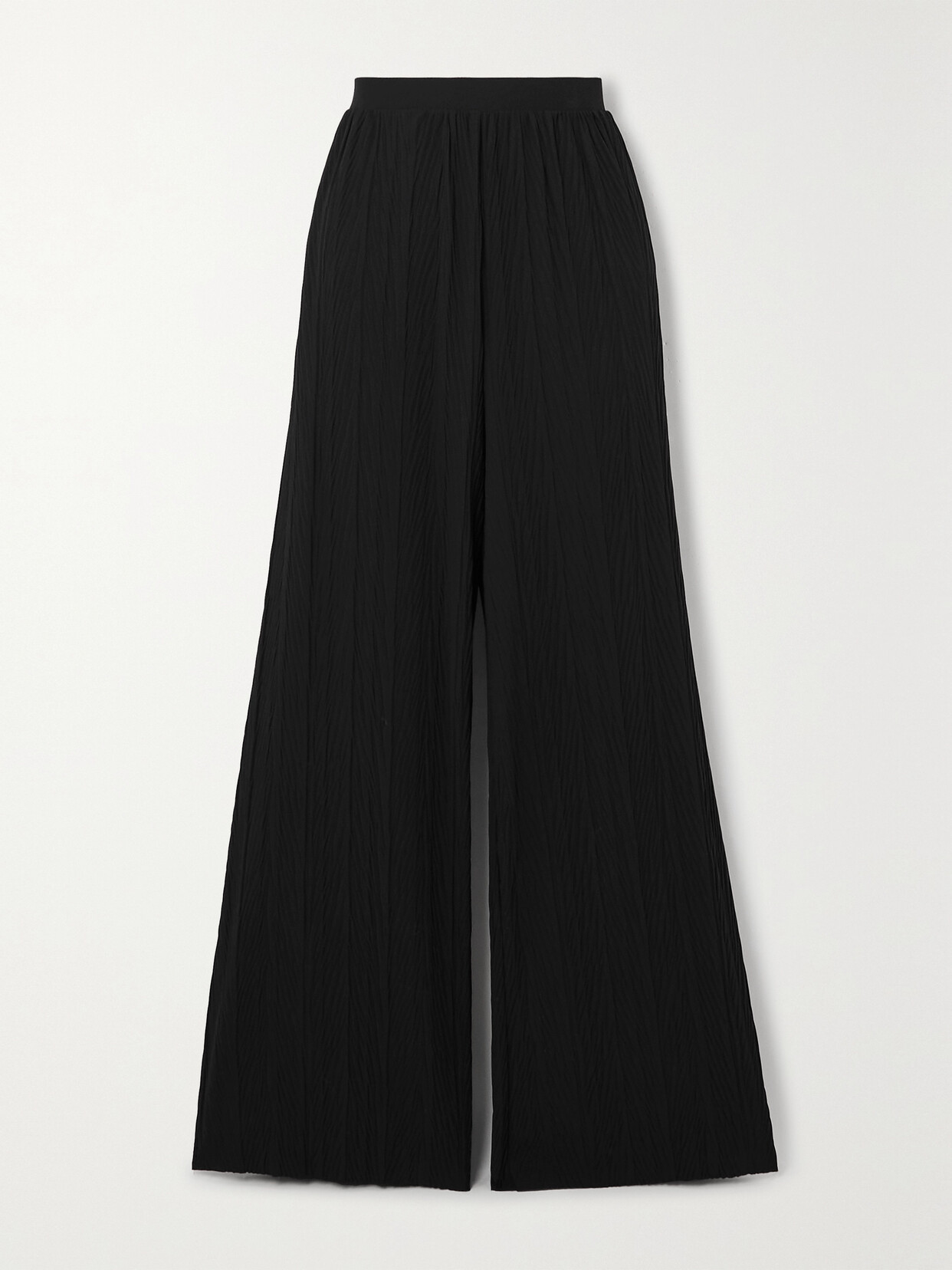 Max Mara Leisure Alfonsa Plissé-jersey Wide-leg Pants