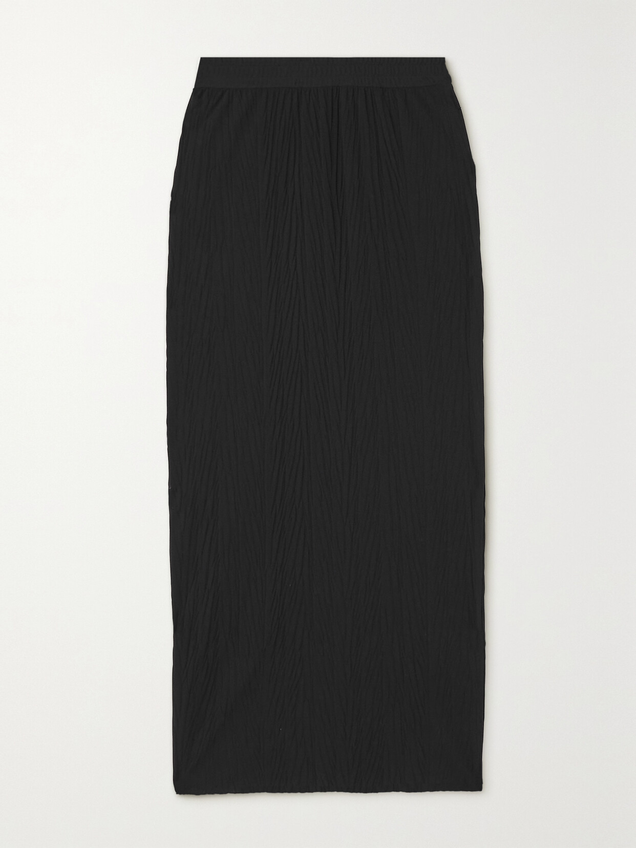 Max Mara - Leisure Carnia Crinkled Plissé-jersey Midi Skirt - Black