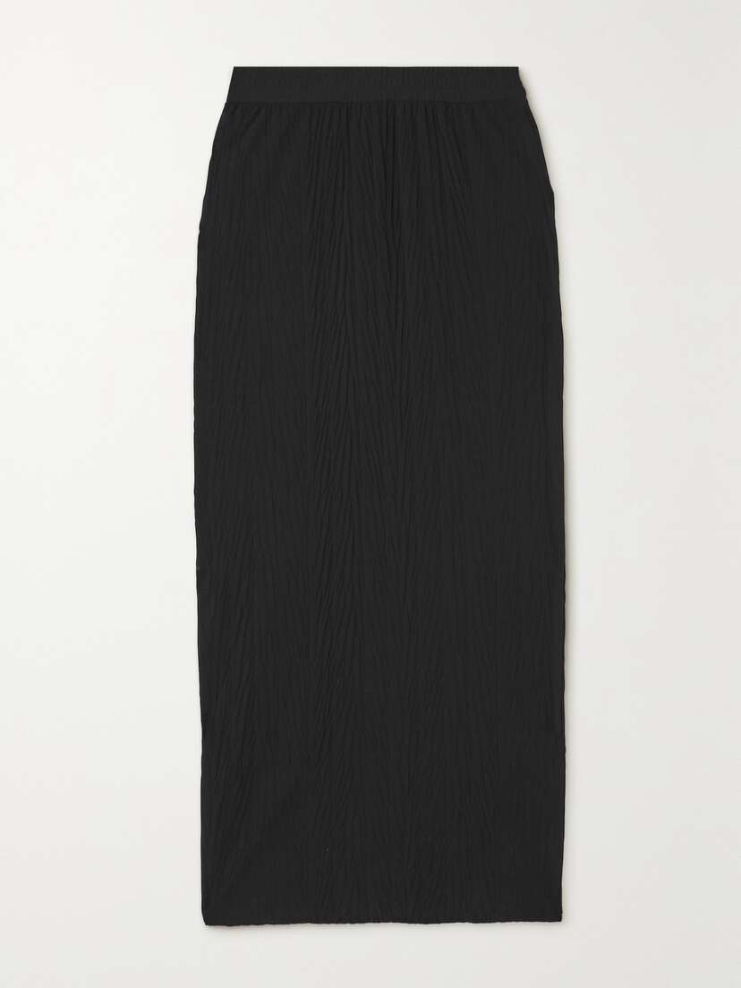 Max Mara Leisure Carnia Crinkled Plissé-jersey Midi Skirt - x large