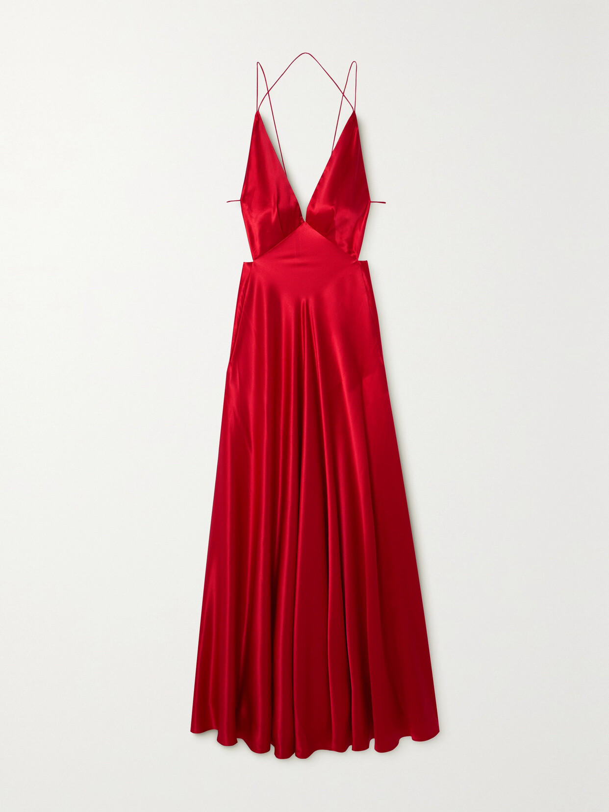 Michael Lo Sordo - Tash Open-back Silk-satin Gown - Red