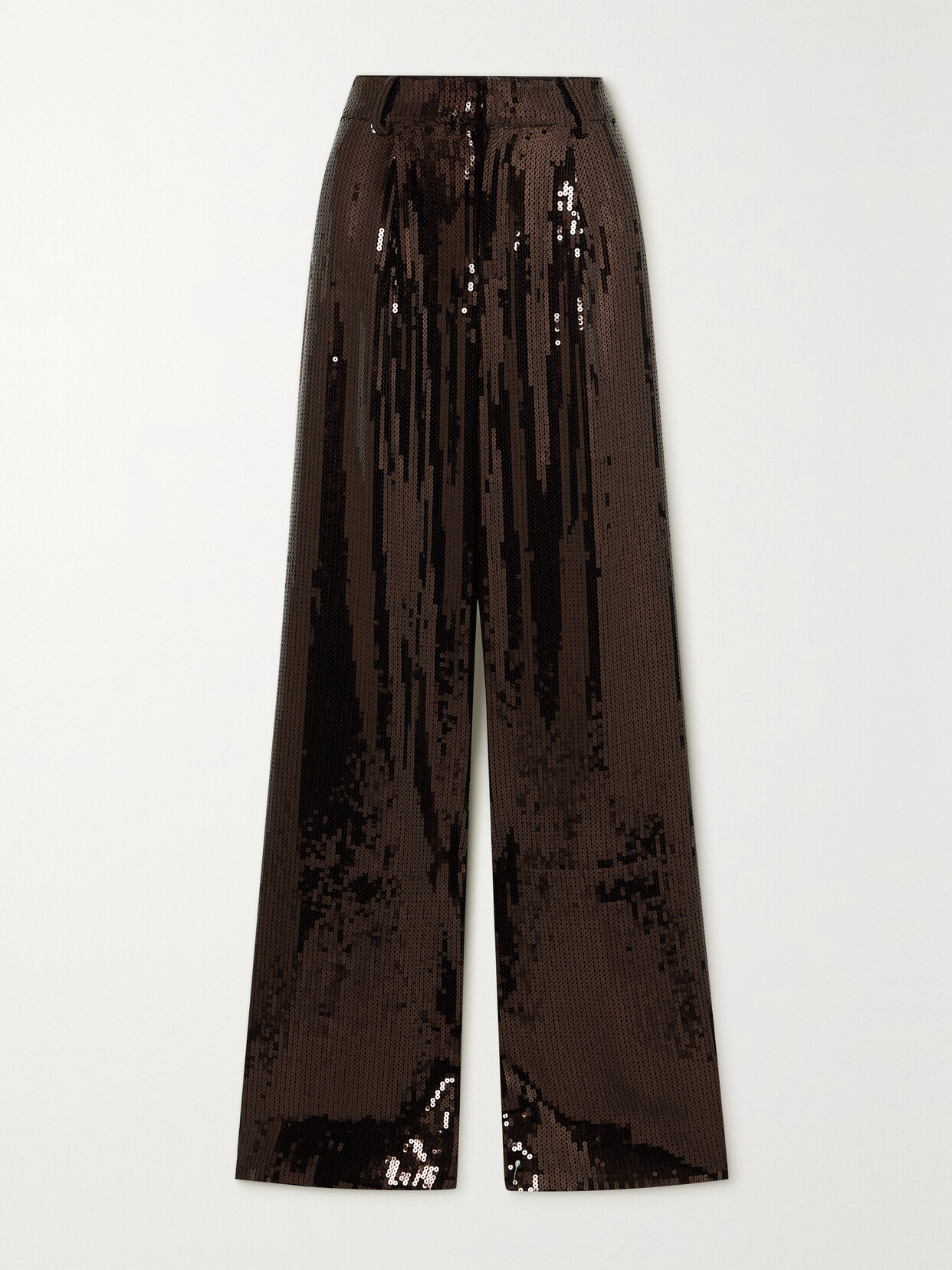 Retrofête Trinity Sequined Crepe Wide-leg Pants - Brown