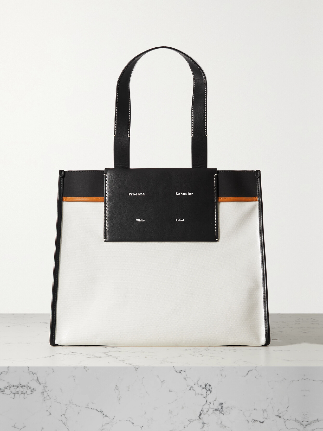 Proenza Schouler White Label Xl Morris Leather-trimmed Coated-canvas Tote