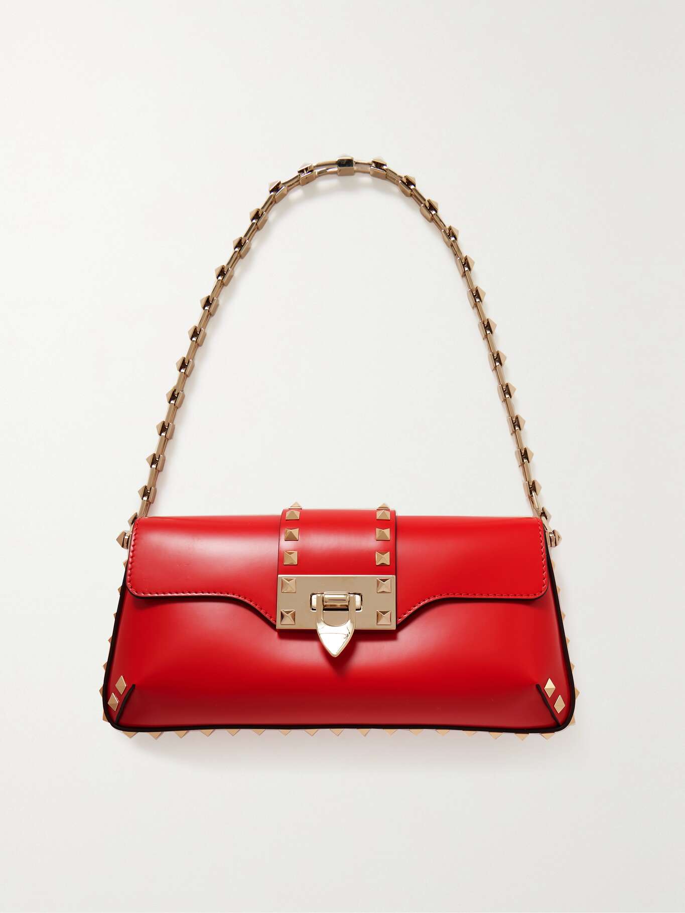 VALENTINO GARAVANI Rockstud leather shoulder bag NETAPORTER