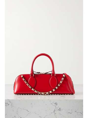 Valentino, Bags, Valentino Garavani Medium Rockstud Bag In Dark Red  Grainy Calfskin Leath