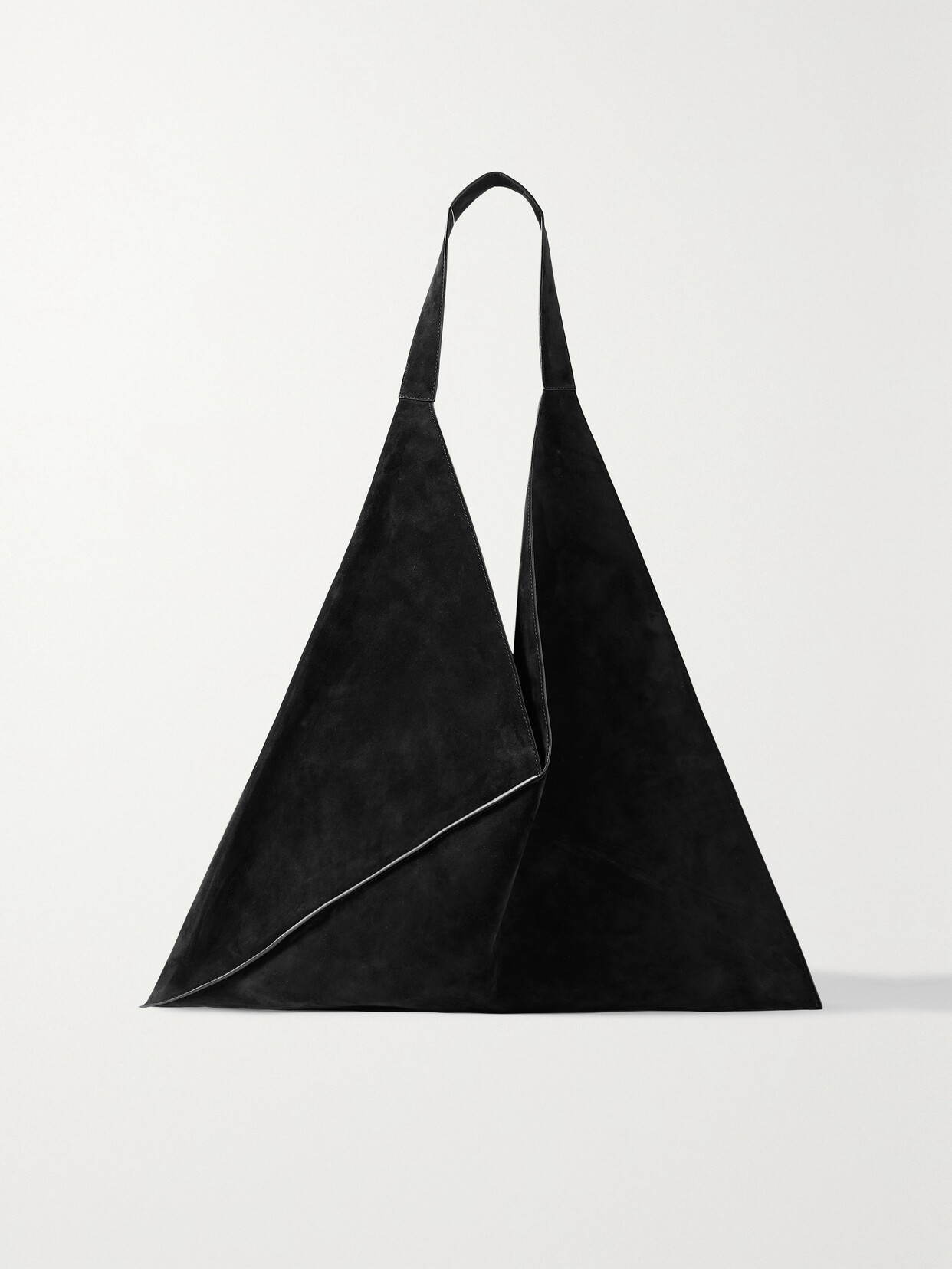 Shop Khaite Sara Oversized Suede Tote In Black