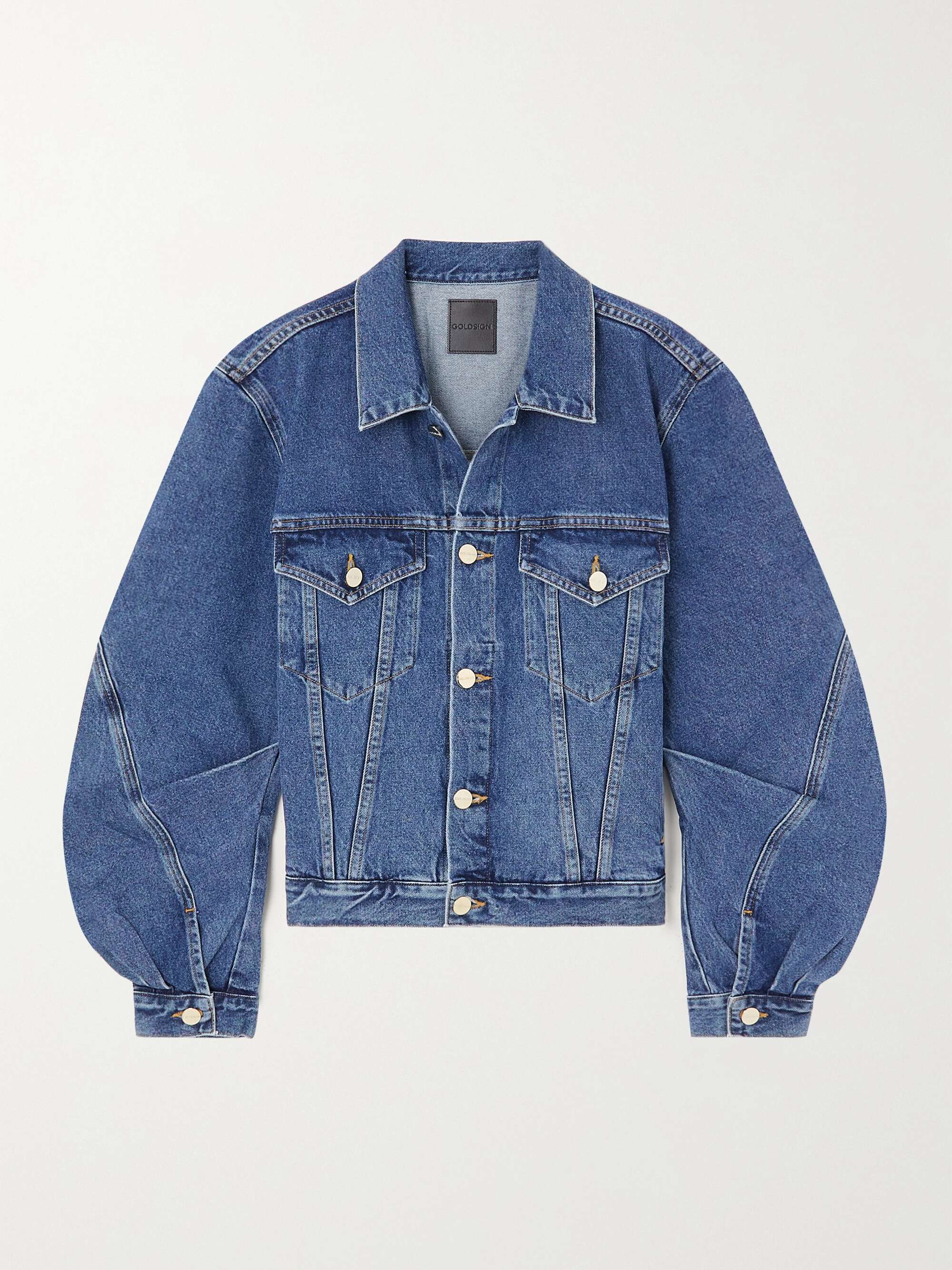 GOLDSIGN Paneled denim jacket | NET-A-PORTER