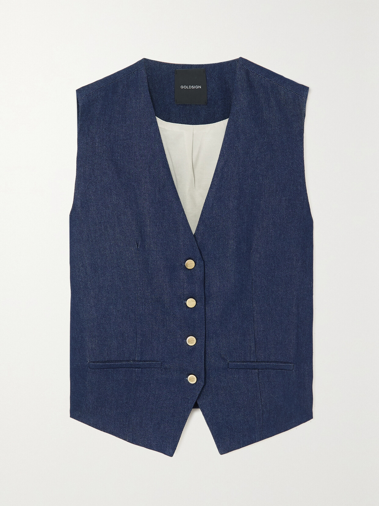 Goldsign The Wheatley Vest In Blue